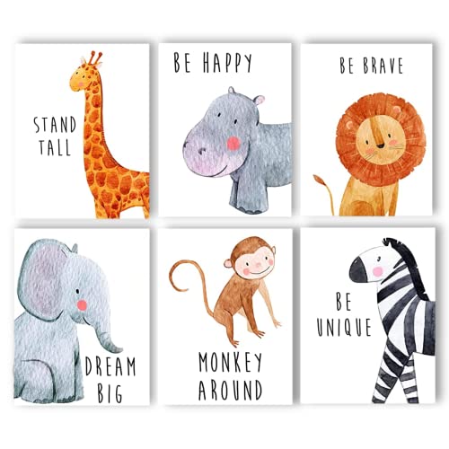 Safari Nursery Baby Posters - 8x10" (6 posters)