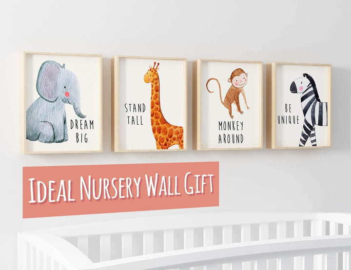 Safari Nursery Baby Posters - 8x10" (6 posters)