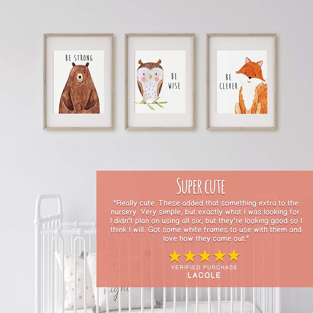 Woodland Nursery Baby Posters - 8x10" (6 posters)